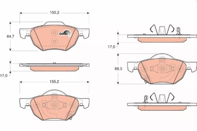 TRW GDB3355 КОЛОДКИ ТОРМОЗНЫЕ