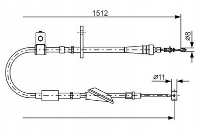 BOSCH 1 987 482 176 CIĘGŁO, ТОРМОЗ СТОЯНОЧНИЙ