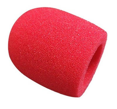 Osłona mikrofonowa owiewka gąbka CZERWONA