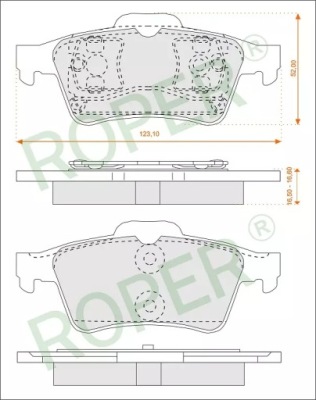 Гальмівні колодки задня tourneo connect laguna ii volvo v50 s40 фото №1