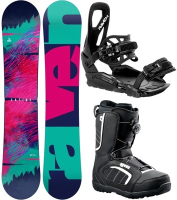 Zestaw Snowboard RAVEN Satine 150cm +buty Target Atop +wiązania S230 Black