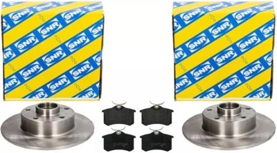 Snr тормозные диски + тормозные колодки trw задняя renault megane iii fluence фото №1