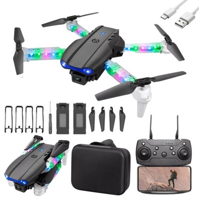 QUADCOPTER ZDALNIE STEROWANY DRON WIFI KAMERAMI ZABAWKA ZE ŚWIATŁ +BATERI
