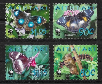 WWF motyle - Aitutaki 778-81