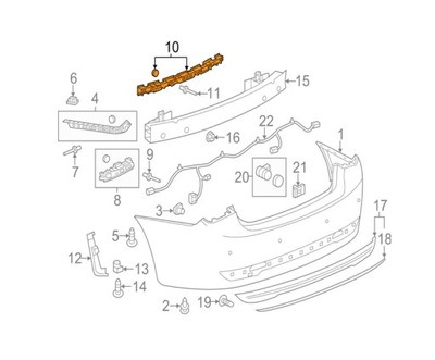 SOPORTE DE PARAGOLPES CHEVROLET CRUZE J300 09- NUEVO  