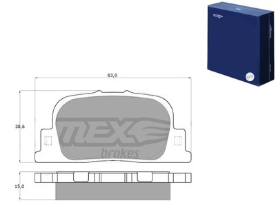 ZAPATAS DE FRENADO TOYOTA CAMRY 99-01 PARTE TRASERA TOMEX BRAKES  