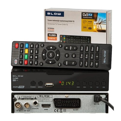 TUNER CYFROWY TELEWIZJI NAZIEMNEJ DEKODER DVB-T2 H.265 USB PVR TIMESHIFT