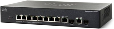 Switch CISCO SG300-10P-K9 V02 8xGIGA POE 2xSFP Managed L3 + ZASILACZ RACK
