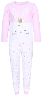 Różowo-biała piżama z króliczkiem 18-24 m 92 cm