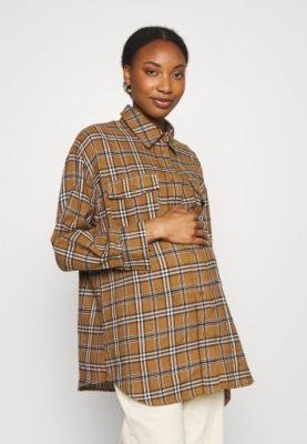 MISSGUIDED KOSZULA OVERSIZE W KRATKĘ CIĄŻOWA DŁUGI RĘKAW XL 1372