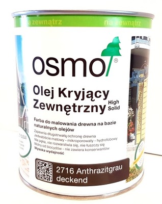 Osmo 2716 OLEJ KRYJĄCY ZEWNĘTRZNY 2,5l Antracyt