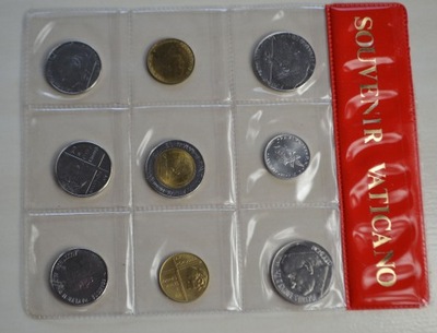 Watykan - zestaw pamiątkowy - Jan Paweł II - 9 monet