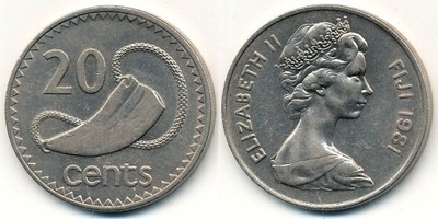 Fiji 20 Cents - 1981r ... Monety