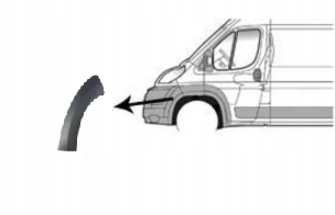 Fiat ducato 2006-2014 ліва накладка молдинг бампер фото №1