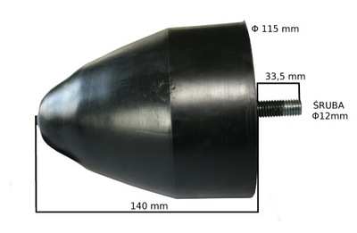 STABDIKLIS AMORTIZATORIUS GUMINIS H-140MM Ø-115MM 