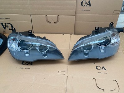 FARO FAROS PARTE DELANTERA XENÓN DIRECCIONAL BMW X5 E70 RESTYLING LCI 7240791 7240792 BUEN ESTADO  