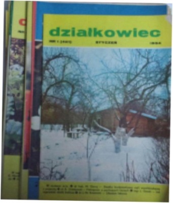 Działkowiec czasopismo nr 1-12 z 1984 roku