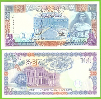 SYRIA 100 POUNDS 1998 P-108 UNC