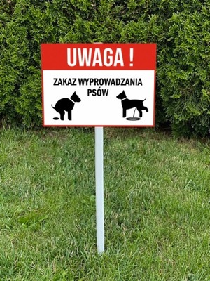 Tabliczka na trzonku - Zakaz wyprowadzania psów