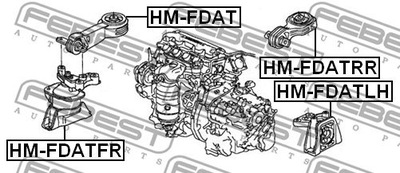 ПОДУШКА ДВИГАТЕЛЯ HONDA CIVIC FD 06-12 ПЕРЕД ЛЕВАЯ