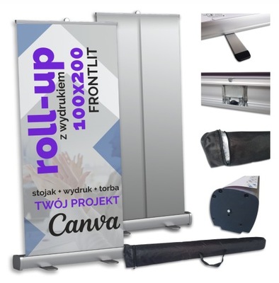ROLL-UP ROLLUP 100x200 reklama STANDARD FRONTLIT