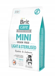 BRIT CARE MINI GRAIN FREE LIGHT / STERILISED 7 kg