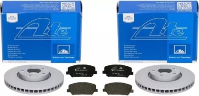 Ate гальмівні диски+ гальмівні колодки перед kia ceed ii hyundai i30 ii 300mm фото №1