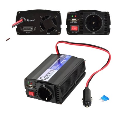 ПЕРЕТВОРЮВАЧ НАПРУГИ 24V 230V SINUS MODYFIKOWANY 250/500 W USB G17001