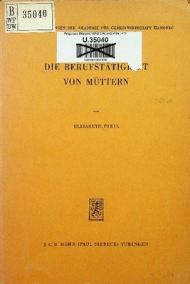 Die berufstatigkeit von Muttern