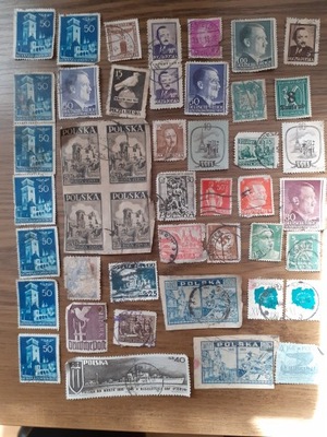 znaczki pocztowe powojenne - znalezisko