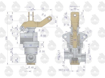 ZAWÓR HAMULCOWY 956828 C-360 ORYGINAŁ URSUS