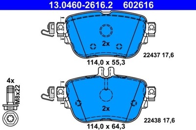 ZAPATAS DE FRENADO DB PARTE TRASERA W213/S213/C238/A238 2,0 16- 13.0460-2616.2  