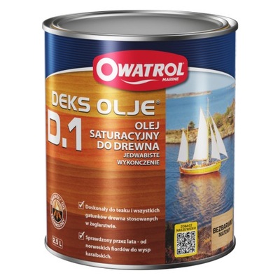 OWATROL D1 OLEJ SATURACYJNY DO DREWNA TARASÓW 2,5L