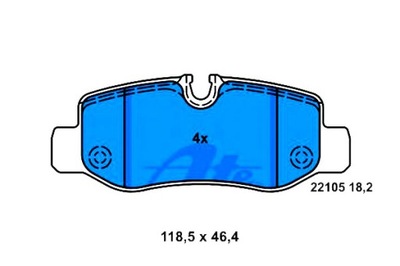 ATE КОЛОДКИ ГАЛЬМІВНІ MERCEDES ЗАД VITO 1,6-2,2D 14