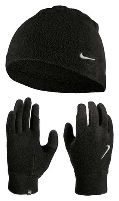 Komplet Nike M FLEECE HAT AND GLOVE SET r.L/XL BLA