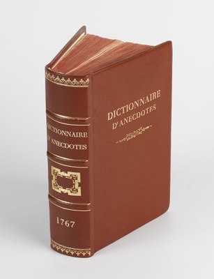 Honore Lacombe DICTIONNAIRE D'ANECDOTES Paryż 1767