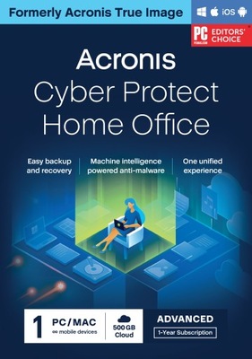 Acronis True Image 2025 1 PC 500 GB Cyber Protect Office Advanced Backup