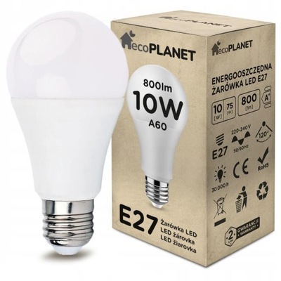 Żarówka LED E27 10W barwa neutralna