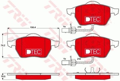 ZAPATAS CERÁMICOS PARTE DELANTERA AUDI A4/A6 95-11  