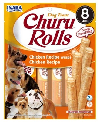 Inaba Dog Churu Rolls kurczak 8x12g