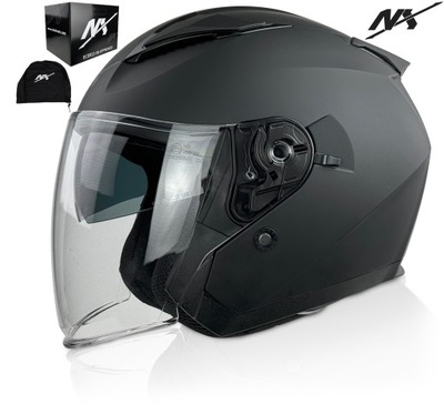 KASK MOTOCYKLOWY NX CITY OTWARTY SKUTER CHOPPER MOTOCYKL Z BLENDĄ r. M