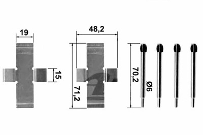 ATE КОМПЛЕКТ INST. КОЛОДОК HAM. DB P. W108 W109 W113 W114 W115 59-76