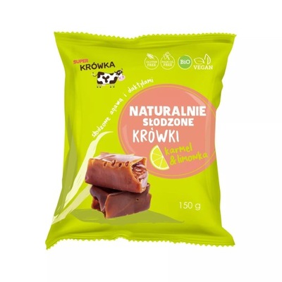 Krówki karmel & limonka słodzone agawą EKO 150