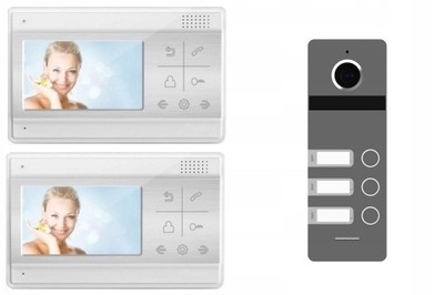 REER M2604A VIDEODOMOFON DOTYKOWY 2 RODZINNY 2 LCD