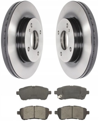 Тормозные диски + тормозные колодки перед do ford fiesta vii 7 mk7 фото №1