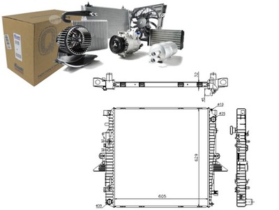 РАДІАТОР ДВИГУНА NISSENS PCC500490 PCC500630 PCC5