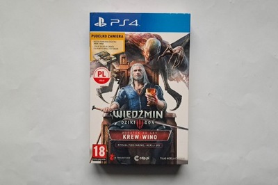 Gra PlayStation 4 PS4 Wiedźmin III Dziki Gon krew i wino karty