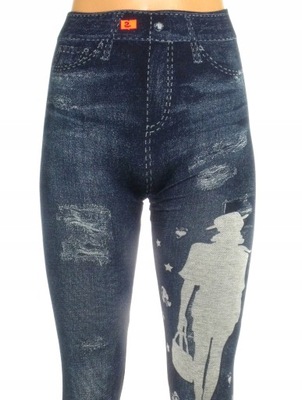 S/M klasyczne legginsy a la jeans 86202