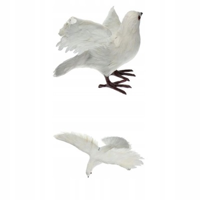 2 szt. Sztuczne gołębie pierzaste sztuczne ptaki