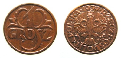 95. POLSKA, 1 GROSZ 1939 ST.1-